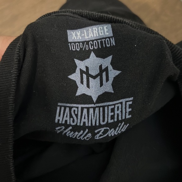 Hasta Muerte Hustle Daily Men's Streetware Graphic T-shirt - Picture 2 of 2